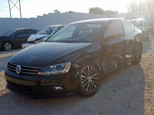 3VWD17AJ9GM258486 - 2016 VOLKSWAGEN JETTA SPOR BLACK photo 2