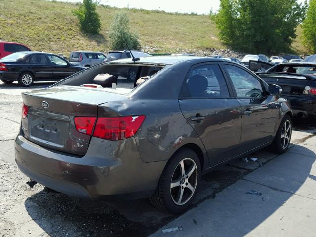 KNAFU4A27A5051261 - 2010 KIA FORTE EX BROWN photo 4