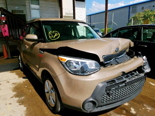 KNDJN2A27F7142203 - 2015 KIA SOUL BROWN photo 1