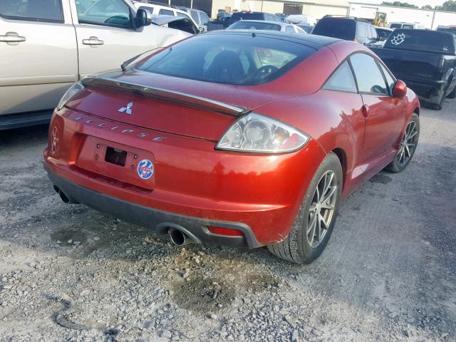 4A31K5DF7CE004271 - 2012 MITSUBISHI ECLIPSE GS RED photo 4