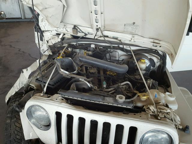 1J4FA69S86P756894 - 2006 JEEP WRANGLER / WHITE photo 7