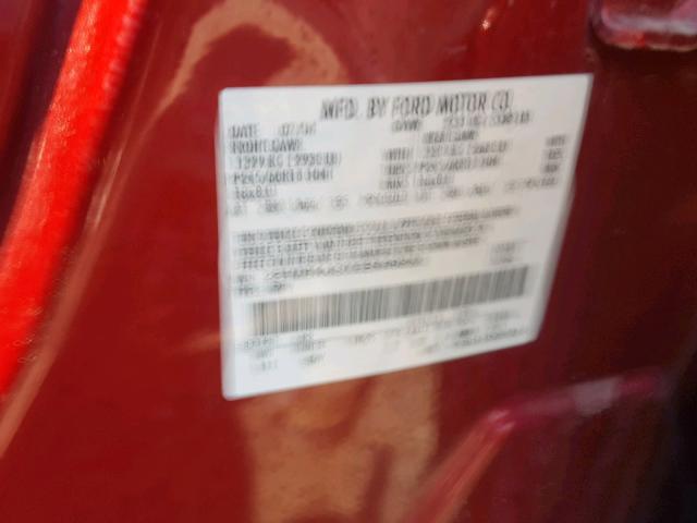 2FMDK4JCXEBA98242 - 2014 FORD EDGE SEL RED photo 10