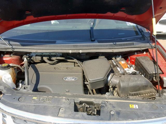 2FMDK4JCXEBA98242 - 2014 FORD EDGE SEL RED photo 7