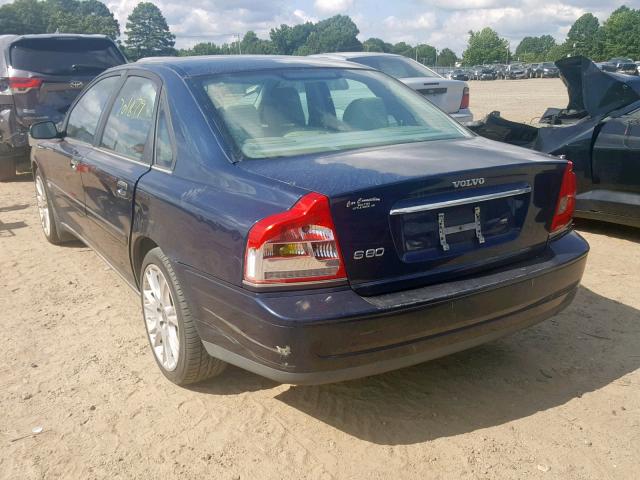 YV1TS92D241339235 - 2004 VOLVO S80 BLUE photo 3