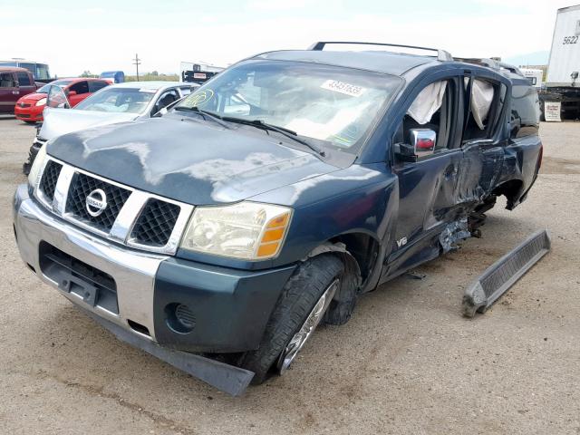 5N1AA08AX6N705250 - 2006 NISSAN ARMADA SE BLUE photo 2