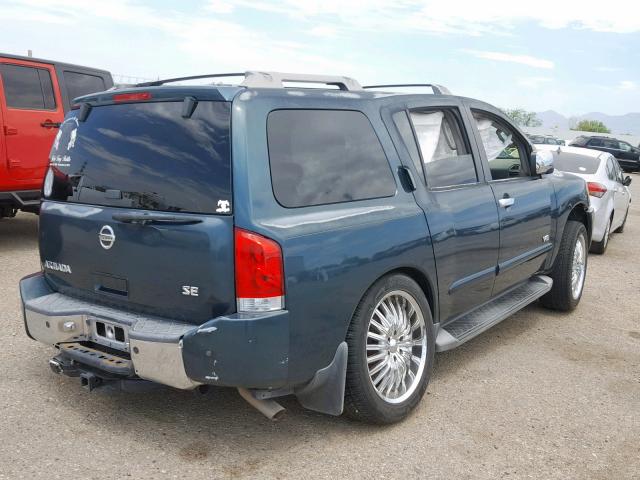 5N1AA08AX6N705250 - 2006 NISSAN ARMADA SE BLUE photo 4