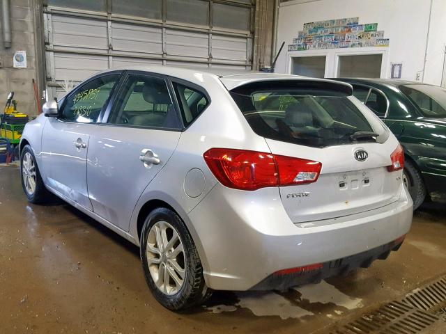 KNAFU5A21B5406187 - 2011 KIA FORTE EX SILVER photo 3