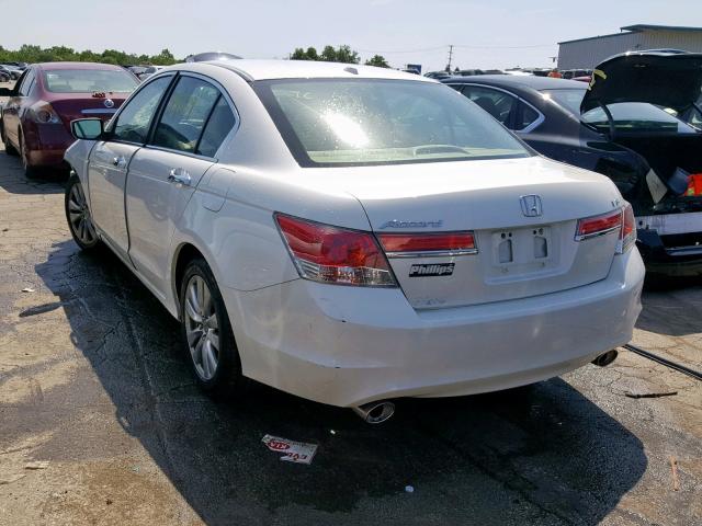 1HGCP3F87BA032241 - 2011 HONDA ACCORD EXL WHITE photo 3