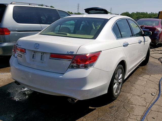 1HGCP3F87BA032241 - 2011 HONDA ACCORD EXL WHITE photo 4