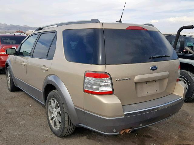 1FMDK02W98GA12532 - 2008 FORD TAURUS X S TAN photo 3