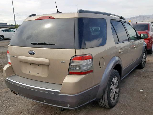 1FMDK02W98GA12532 - 2008 FORD TAURUS X S TAN photo 4