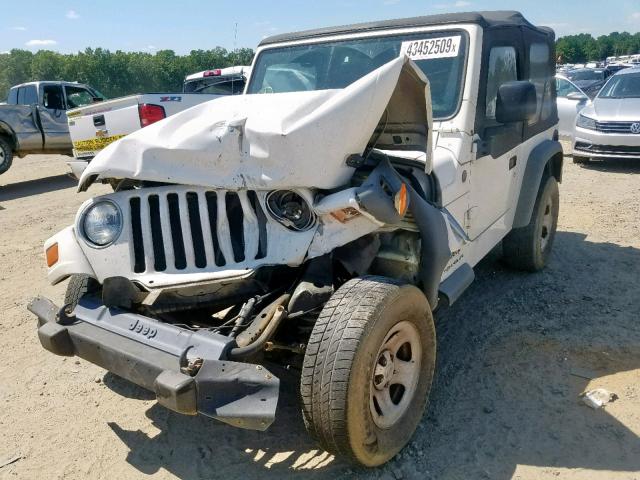 1J4FA29164P714091 - 2004 JEEP WRANGLER / WHITE photo 2