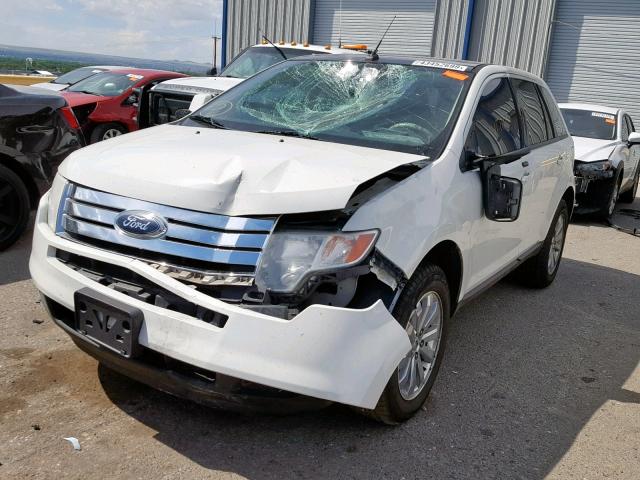 2FMDK3JC9ABB17125 - 2010 FORD EDGE SEL WHITE photo 2