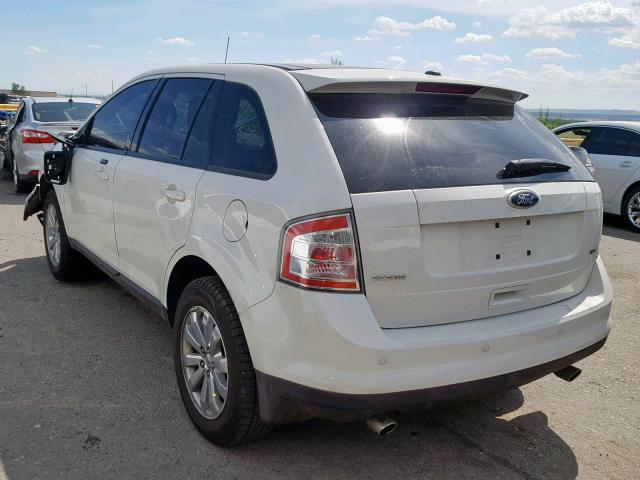 2FMDK3JC9ABB17125 - 2010 FORD EDGE SEL WHITE photo 3