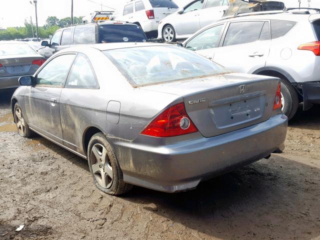 1HGEM22984L076251 - 2004 HONDA CIVIC EX GRAY photo 3