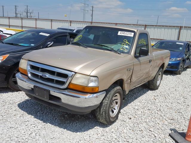 1FTYR10CXXUB44344 - 1999 FORD RANGER TAN photo 2