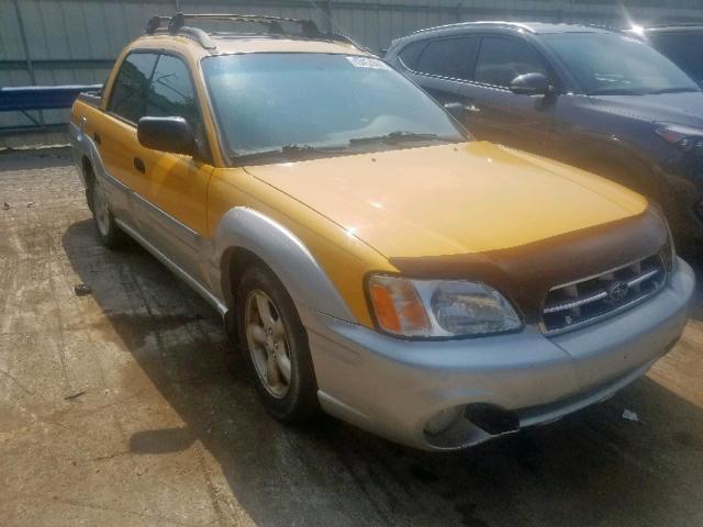 4S4BT62C037112931 - 2003 SUBARU BAJA SPORT YELLOW photo 1