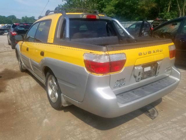 4S4BT62C037112931 - 2003 SUBARU BAJA SPORT YELLOW photo 3