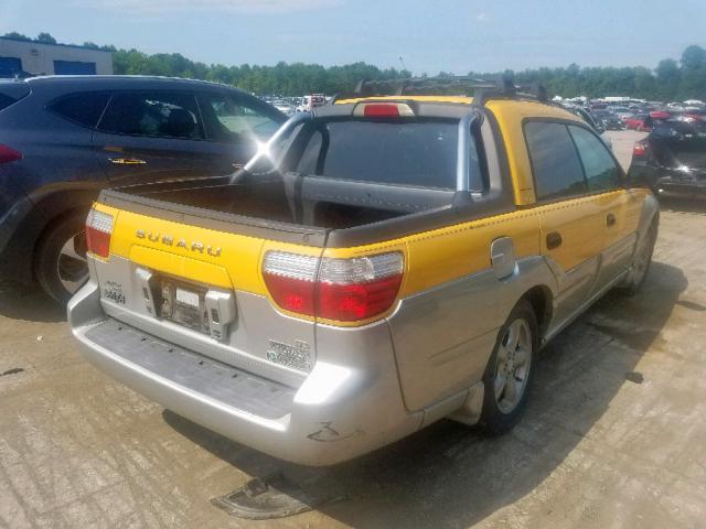 4S4BT62C037112931 - 2003 SUBARU BAJA SPORT YELLOW photo 4