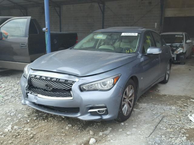 JN1BV7APXFM353851 - 2015 INFINITI Q50 BASE BLUE photo 2