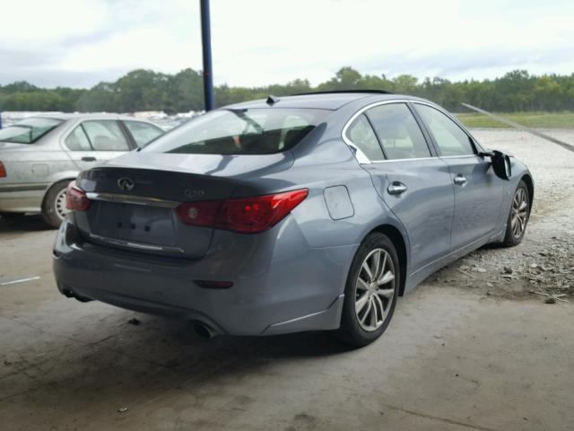 JN1BV7APXFM353851 - 2015 INFINITI Q50 BASE BLUE photo 4