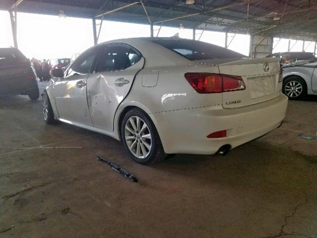 JTHBK262895104001 - 2009 LEXUS IS 250 WHITE photo 3