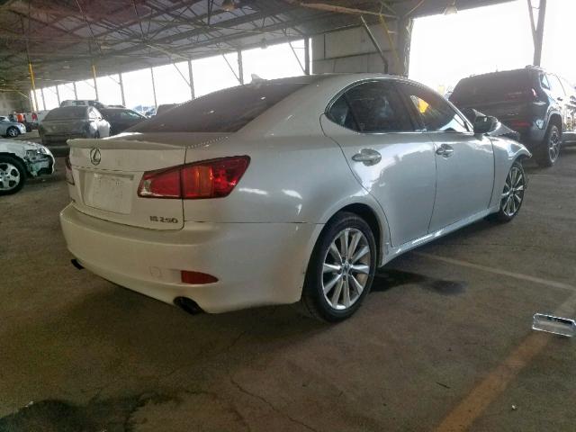 JTHBK262895104001 - 2009 LEXUS IS 250 WHITE photo 4