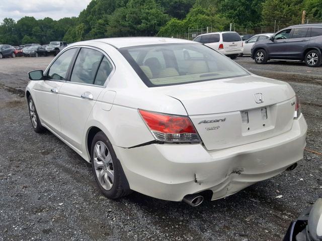 1HGCP36819A040913 - 2009 HONDA ACCORD EXL WHITE photo 3