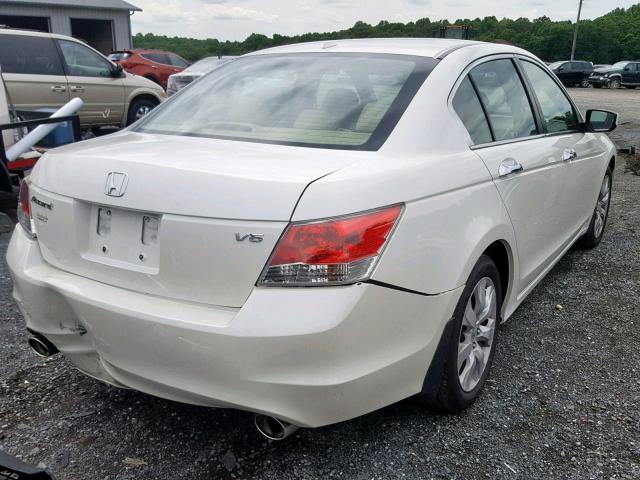 1HGCP36819A040913 - 2009 HONDA ACCORD EXL WHITE photo 4