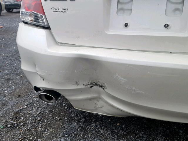 1HGCP36819A040913 - 2009 HONDA ACCORD EXL WHITE photo 9