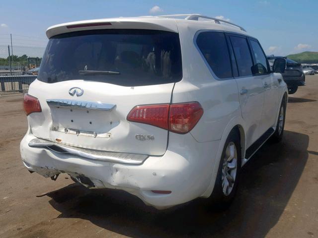 JN8AZ2NE2C9018885 - 2012 INFINITI QX56 WHITE photo 4