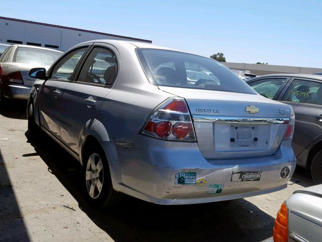 KL1TD56697B115230 - 2007 CHEVROLET AVEO BASE Gümüş foto 3