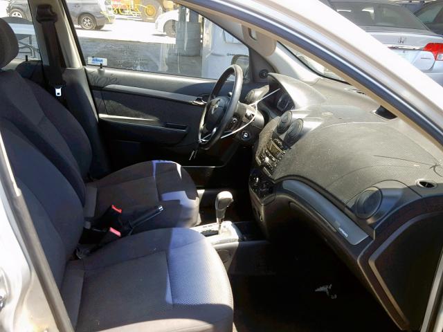 KL1TD56697B115230 - 2007 CHEVROLET AVEO BASE Gümüş foto 5