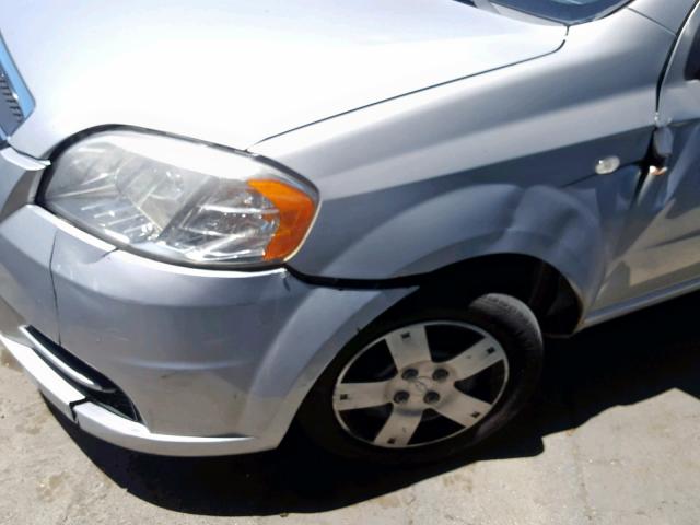 KL1TD56697B115230 - 2007 CHEVROLET AVEO BASE Gümüş foto 9