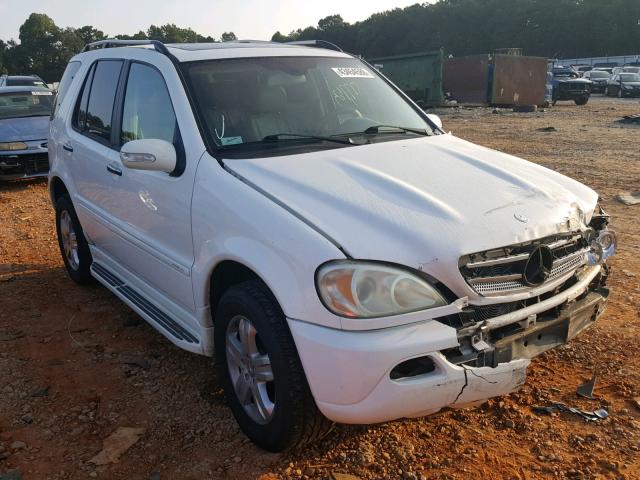 4JGAB57E05A519608 - 2005 MERCEDES-BENZ ML 350 WHITE photo 1