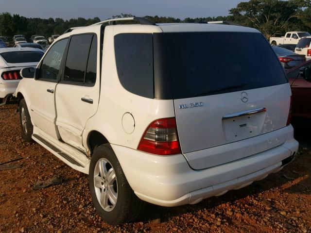 4JGAB57E05A519608 - 2005 MERCEDES-BENZ ML 350 WHITE photo 3