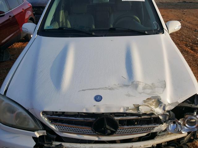 4JGAB57E05A519608 - 2005 MERCEDES-BENZ ML 350 WHITE photo 7