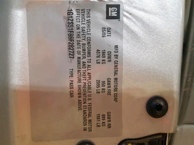 1G1ZT64874F190229 - 2004 CHEVROLET MALIBU MAX 银色 照片 10