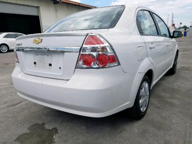 KL1TD5DE1BB123874 - 2011 CHEVROLET AVEO LS WHITE photo 4