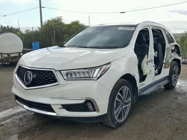 5FRYD3H99HB005284 - 2017 ACURA MDX ADVANC WHITE photo 2