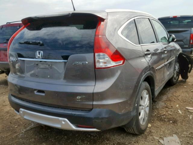 5J6RM4H72DL081697 - 2013 HONDA CR-V EXL GRAY photo 4