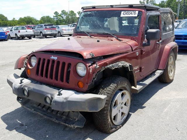 1J4FA54198L519642 - 2008 JEEP WRANGLER S BURGUNDY photo 2