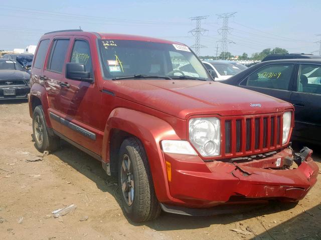 1J8GN28K48W240316 - 2008 JEEP LIBERTY SP RED photo 1