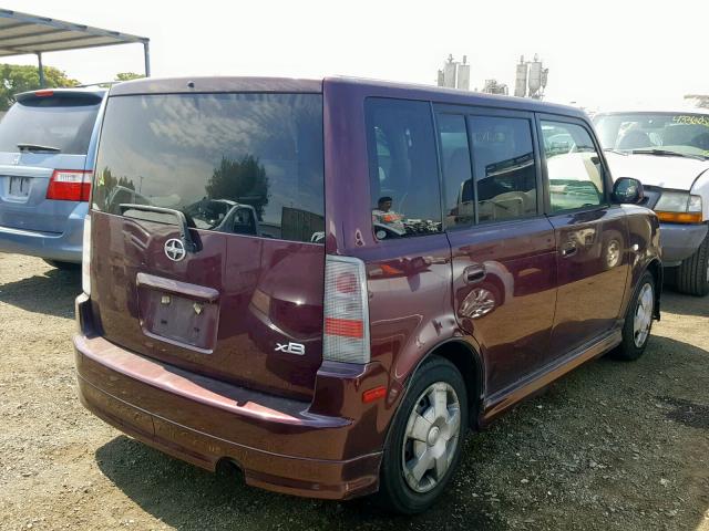 JTLKT324640137004 - 2004 TOYOTA SCION XB ბურგუნდია ფოტო 4