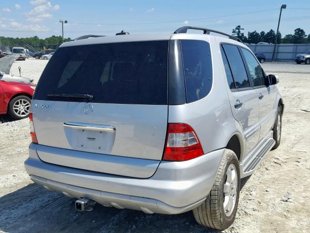 4JGAB75E34A484978 - 2004 MERCEDES-BENZ ML 500 SILVER photo 4