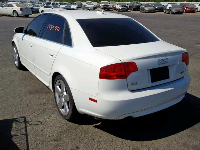 WAUBF78E26A248301 - 2006 AUDI A4 S-LINE WHITE photo 3