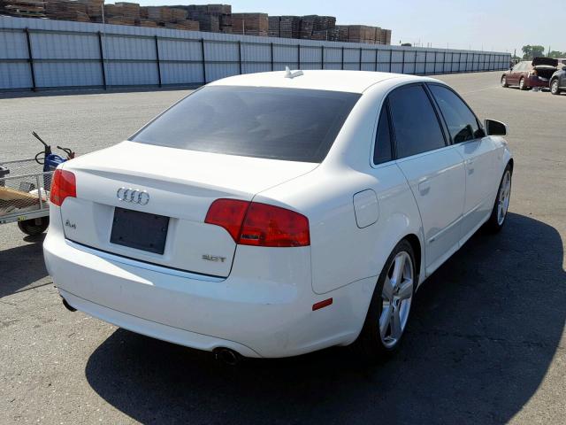 WAUBF78E26A248301 - 2006 AUDI A4 S-LINE WHITE photo 4