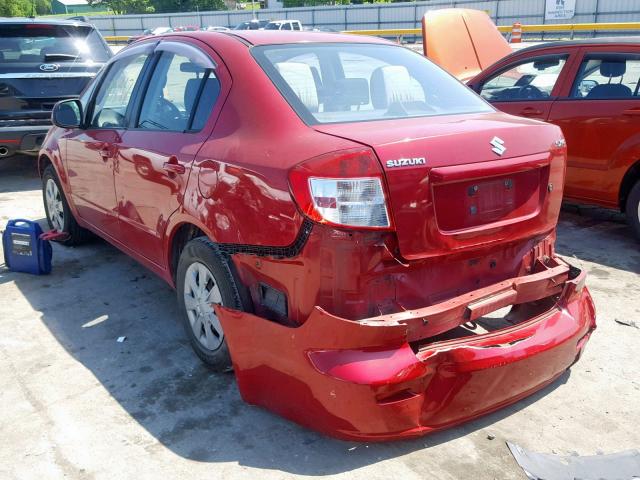 JS2YC5A37C6300206 - 2012 SUZUKI SX4 LE RED photo 3