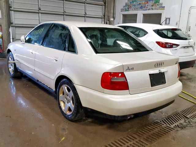 WAUED28D1WA231339 - 1998 AUDI A4 2.8 QUA WHITE photo 3