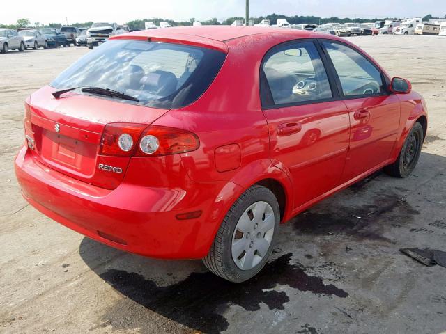 KL5JD66Z77K526213 - 2007 SUZUKI RENO BASE RED photo 4